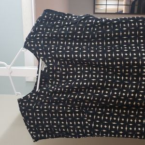 J Jill Love Linen Printed Cap Sleeve Dress